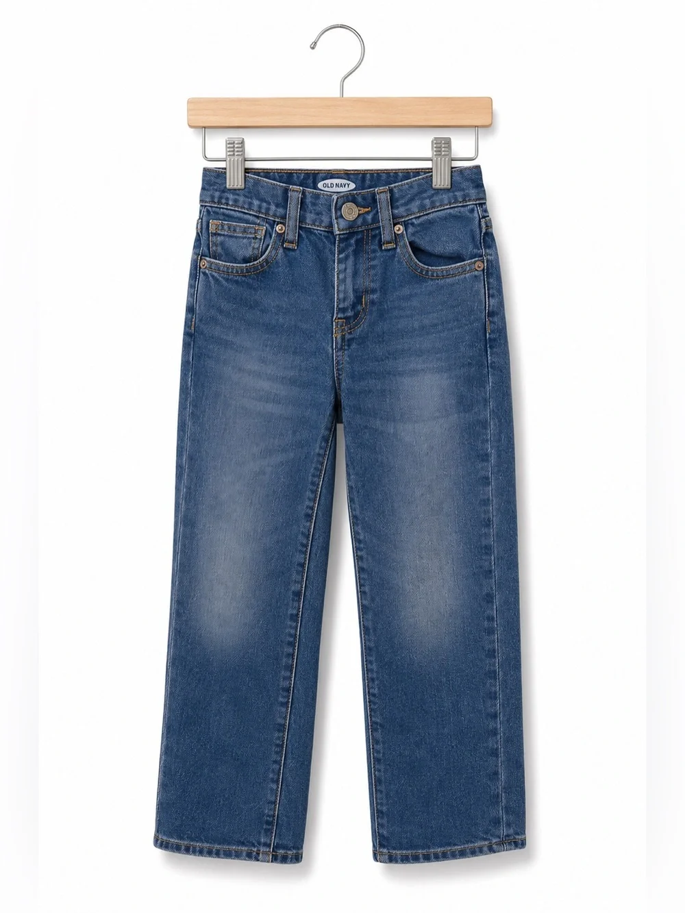 Old Navy Kids Straight Bootcut Jeans Medium Wash Size 6 Boys Stretch